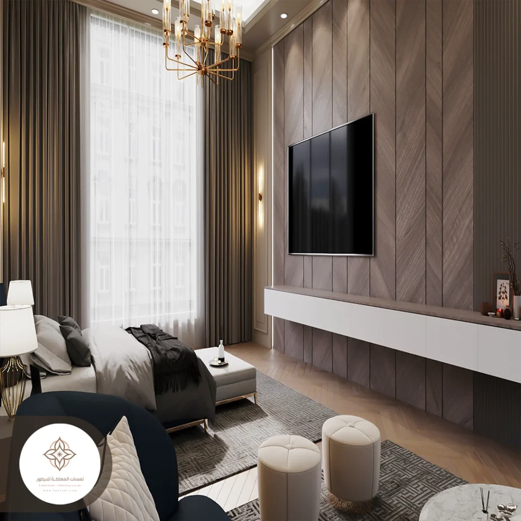 ديكور تلفزيون خشب الشرقية
